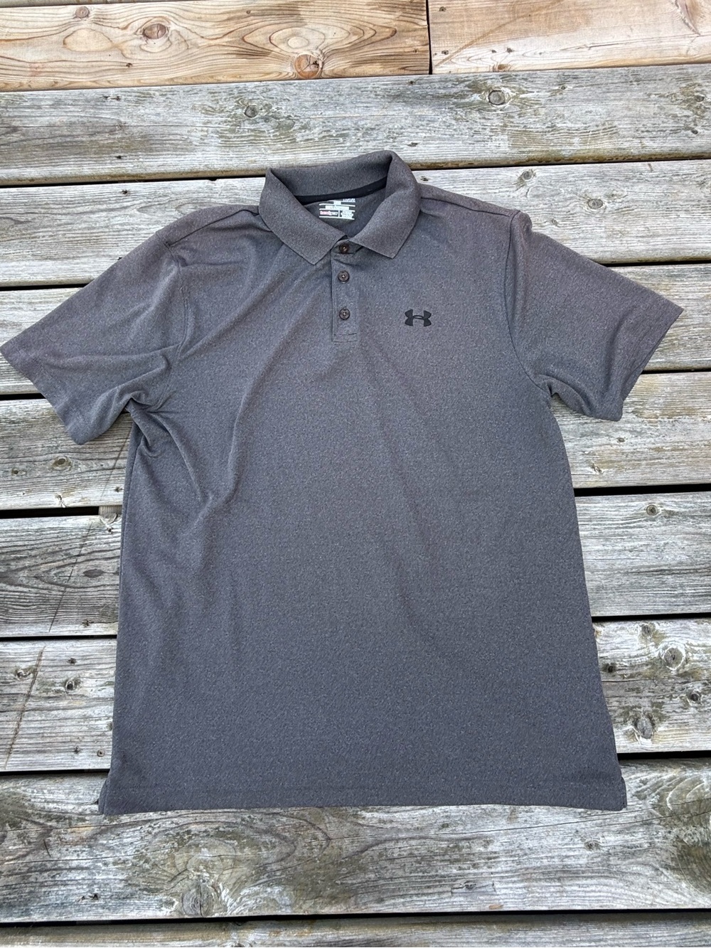 LG Men's Heather Gray Polo Shirt